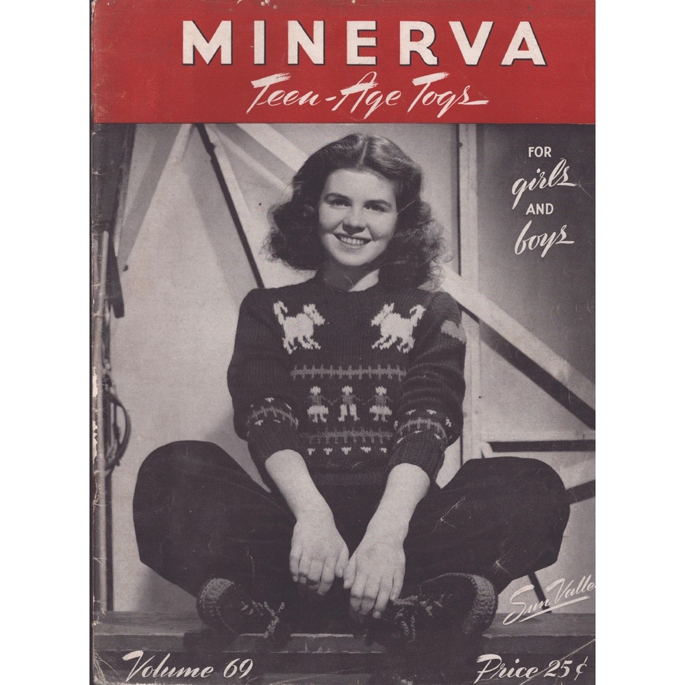 Vintage Minerva Teen-Age Togs Vol 69 Knitting Pattern Booklet Sun Valley Style